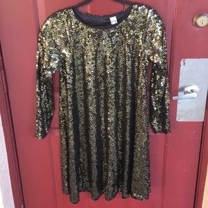 VTG 80s Gold & Black Sequin Dress 💃🏻